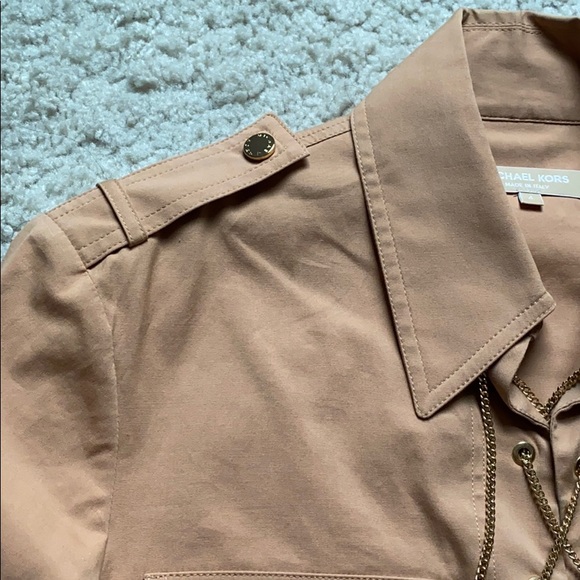 Michael Kors collection chain lace up military top - Picture 6 of 8